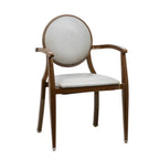 Thumbnail image #1 for G & A Commercial Seating Elio 2744-AL GR7 Stackable Upholstered Banquet Armchair, Rounded Top Back, Grade 7 Upholstery