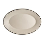 Thumbnail image #1 for Steelite International Homer, Black Line HL1551743 China Oval Platter, 11.75" x 8", Rolled Edge, White 1 Dozen