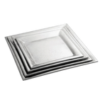 Thumbnail image #2 for TableCraft Products Remington R2020 Square 18/8 Stainless Steel Tray, 20 x 20 in, Rice Pattern Case of 4