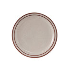 Thumbnail image #1 for Tuxton China Bahamas TBS-006 Ceramic Plate, 6-1/2" Round, Narrow Rim, American White/Eggshell with Brown Speckle Case of 3 Dozen