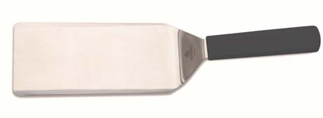 Product image #2 for Mundial 8 x 4 Inch Stainless Steel Turner with Beveled Edges and Black Polypropylene Handle