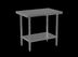 Thumbnail image #2 for MixRite 36-Inch x 36-Inch Stainless Steel Work Table with Adjustable Undershelf