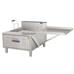 Thumbnail image #1 for USR Brands Cookline DOF-40 Countertop Gas Donut Fryer, 40 lb Capacity, Flat Bottom, Stainless Steel, 81,000 BTU