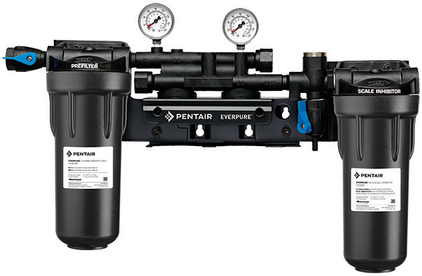 Product image #2 for Everpure High Flow CSR Twin Water Filtration Manifold with 10" Prefilter, ScaleStick, and 3/4" FNPT Connections