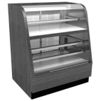 Thumbnail image #1 for RPI Industries Continental SCCB48R-OU-RR 48-Inch Full-Service Refrigerated/Dry Bakery Case, Curved Glass, Mirrored Interior, Remote Refrigeration