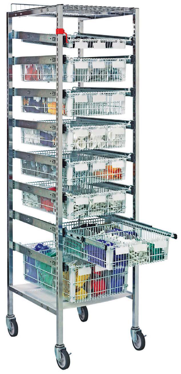 Product image #5 for Quantum Partition Store Starter Unit with Wire Baskets, Chrome Plated Finish, 19-1/2 x 24 x 75 Inches