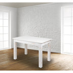 Thumbnail image #2 for Flash Furniture Hercules XA-F-46X30-WH-GG Rectangular Farm Dining Table, 46"W x 30"D x 29-1/2"H, Plank Top, Square Legs, Solid Pine