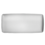 Thumbnail image #1 for Vertex China Elements E-R39-C Rectangular China Plate, 8-1/2" x 3-3/4", Chalk Matte White Case of 2 Dozen