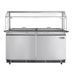 Thumbnail image #5 for KoolMore 60-Inch 2-Door Commercial Refrigerated Prep Table with Sneeze Guard and Buffet Slide