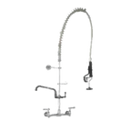 Thumbnail image #1 for Component Hardware Top-Line TLL13-1100-AF1Z Wall-Mount Pre-Rinse Assembly with Add-On Faucet, 8-Inch Centers, Ceramic Valves, 6-Inch Swing Spout