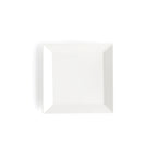 Thumbnail image #2 for Browne USA Foodservice Foundation 5630192 6-Inch Square Wide-Rim White Porcelain Plate Case of 3 Dozen