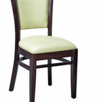 Thumbnail image #1 for G & A Commercial Seating Bristol 4632PS5 Upholstered Side Chair, Padded Back, PS5 Seat, Nailhead Trim, Beechwood Frame