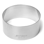Thumbnail image #1 for JB Prince MA286 10 Seamless Stainless Steel Round Pastry Ring, 3.9" Diameter x 1.75" High