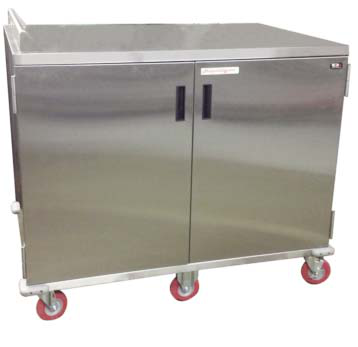 Product image #4 for Economy Enclosed Mobile Patient Tray Cart, 24-Tray, Two-Door, Stainless Steel