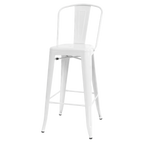 Thumbnail image #1 for ATSMFG ATS AT&S-AR-820BS-W Tolix-Style Armless Bar Stool, White Gloss Finish, No Pad
