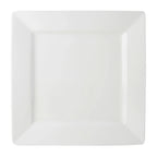 Thumbnail image #1 for Tuxton China Napa ABU-009 Ceramic Square Plate, 12-1/8", Pearl White Case of 6