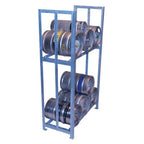 Thumbnail image #1 for Cooler Concepts Inc. EKS81 Empty Keg Storage Rack, Base Unit, 2-Tier, 23-Keg Capacity, Galvanized Steel, 81-3/8"W x 24-3/8"D x 84-1/4"H