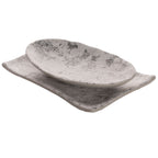 Thumbnail image #2 for G.E.T. Endure 15005101006 Oblong Melamine Plate, Pebble Gray, 9.1" x 4.3" Case of 12