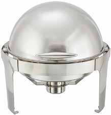 Product image #3 for Madison 6 Qt Round Stainless Steel Roll Top Chafer