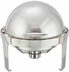 Thumbnail image #3 for Madison 6 Qt Round Stainless Steel Roll Top Chafer