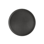 Thumbnail image #1 for CAC China FGTR-16BK 16" Round Non-Slip Fiberglass Tray, Black Case of 12
