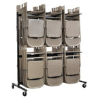 Thumbnail image #2 for Alpine Industries ADI690-03 Folding Chair Cart, 2-Tier, 4 Casters