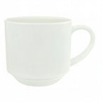 Thumbnail image #1 for 1880 Hospitality Verge by Oneida® L5800000521 7 oz Stackable Porcelain Handled Coffee & Tea Cup, Rolled Edge Case of 3 Dozen