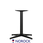 Thumbnail image #1 for Oak Street Norock B30NR-STD Dining Table Base, 30" Diameter, Black Steel, Cross Self-Stabilizing Base with X Top Plate