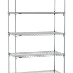 Thumbnail image #1 for Metro Super Erecta SA-2160C-86-S5 Super Adjustable Wire Stationary Starter Shelving Unit, 60"W x 21"D x 86"H, 600 lb. capacity per shelf, 2000 lb.