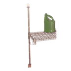 Thumbnail image #1 for SPG International Iss PWMT54C Wall-Mount Wire Shelving Post, 54 in, Chrome, with 2 End Brackets and 1 Center Bracket