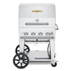 Thumbnail image #1 for Crown Verity Mobile Cooking CV-MCB-30RDP Mobile Outdoor Charbroiler, 4-Burner, Stainless Steel, 38" Wide