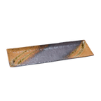 Thumbnail image #1 for Korin Inc PLL-SG220-Y Rectangular China Plate, 20 x 6 x 1 in, Terracotta and Graphite Gray