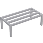 Thumbnail image #1 for Lockwood Manufacturing DR-2436-12 One-Tier Aluminum Dunnage Rack, Square Bar, 36"W x 24"D x 12"H, 2,000 lb Capacity