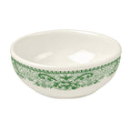 Thumbnail image #1 for Steelite International HL Ivory HL19563925 Round China Nappy Bowl, 14 oz, 5.625 x 2 in, Willow Rim Green Case of 3 Dozen