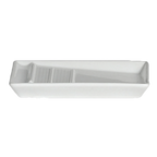 Thumbnail image #2 for Steelite International Rene Ozorio, Aura 6300P113 Porcelain Rectangular Olive Oil Dish, 4-1/4 x 2-7/8 in Case of 2 Dozen