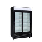 Thumbnail image #1 for MVP Group LLC Kool-It KSM-42 Refrigerated Glass Door Merchandiser, 34.1 cu. ft., 2 Sliding Locking Glass Doors, Bottom-Mounted Refrigeration