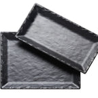 Thumbnail image #1 for Cal-Mil 3459-76-65M Melamine Spoon Rest, Faux Slate, 7"D x 6-1/2"L Case of 3