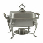 Thumbnail image #1 for Libertyware Grandeur CHA7825 Half-Size Stainless Steel Chafer, 4 qt, Rectangular, Lift-Off Cover, Canned Heat