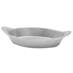 Thumbnail image #1 for TableCraft Products CW1730N Oval Cast Aluminum Serving Dish, 24 oz, with Shell Handles, 11-1/2 x 6 x 2 in