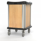 Thumbnail image #1 for Dinex Phantom DXPPH12OK 12-Tray Oak Meal Delivery Cart with 8-Inch Casters