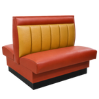 Thumbnail image #1 for ATSMFG ATS AT&S-AD-W42-6CHHR GR5/COM Double Upholstered Booth, 48"W x 42"H, 6-Channel Headroll Back, Removable Sinuous Spring Seat