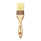 Thumbnail image #1 for Browne USA Foodservice 6120015 Flat Pastry Brush, 1-1/2" Boar Bristle, Wood Handle, Sealed ABS Ferrules