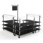 Thumbnail image #1 for Steelite International Mogogo, Modular MGCMLB06MSXW 3-Tier Self-Serve Modular Salad Station, Rectangular, 100-1/2"W x 100-1/2"D x 94"H