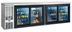 Thumbnail image #6 for Perlick Four-Section Sliding Glass Door Refrigerated Back Bar Cabinet, 108-Inch, Self-Contained Side-Mount