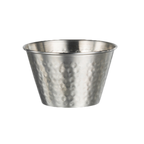 Thumbnail image #1 for Steelite International Creations 7600CV019 6 oz Hammered Stainless Steel Sauce Cup Case of 4 Dozen