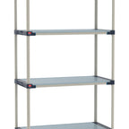 Thumbnail image #1 for Metro MetroMax 4 M4-2448F-86-S4 Solid Polymer Stationary Starter Shelving Unit, 4-Tier, 48"W x 24"D x 86"H