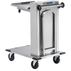 Thumbnail image #2 for Dinex DXPIDT1C1520 Mobile Single-Stack Cantilever Self-Leveling Tray Dispenser, Stainless Steel, 15 x 20 in Trays