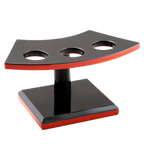 Thumbnail image #1 for Korin Inc NR-210 Hand Roll Stand, 10-1/4"L x 5"W x 3-1/2"H, 3-Roll Capacity, Plastic, Black/Red