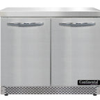 Thumbnail image #2 for Continental Refrigerator SW36N-FB 36-Inch 2-Door Front-Breathing Worktop Refrigerator with Stainless Steel Flat Top