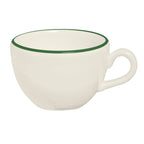 Thumbnail image #1 for Steelite International HL Ivory HL99563930 China Low Cup, 8 oz, Green Line 1 Dozen